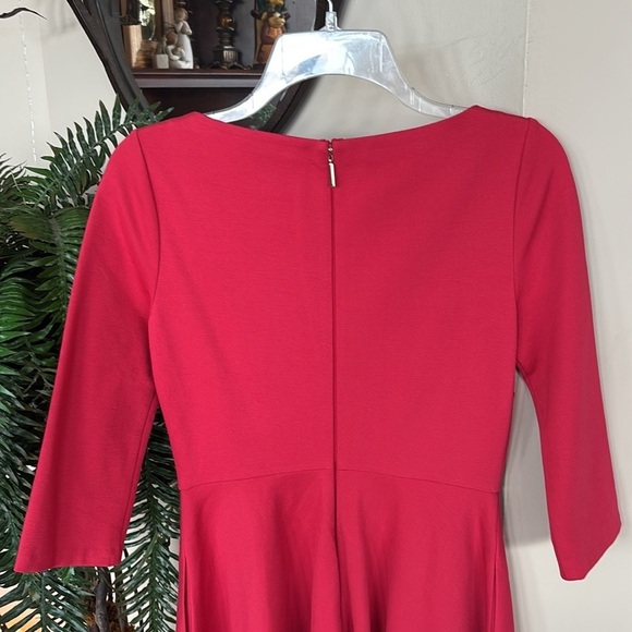 NWOT Kate Spade Red Mini Dress 3/4 Sleeves A-Line Minimalist Simple Elegant - Picture 8 of 15